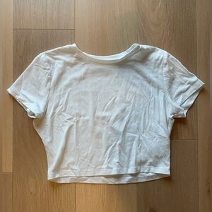 Cropped White Tee